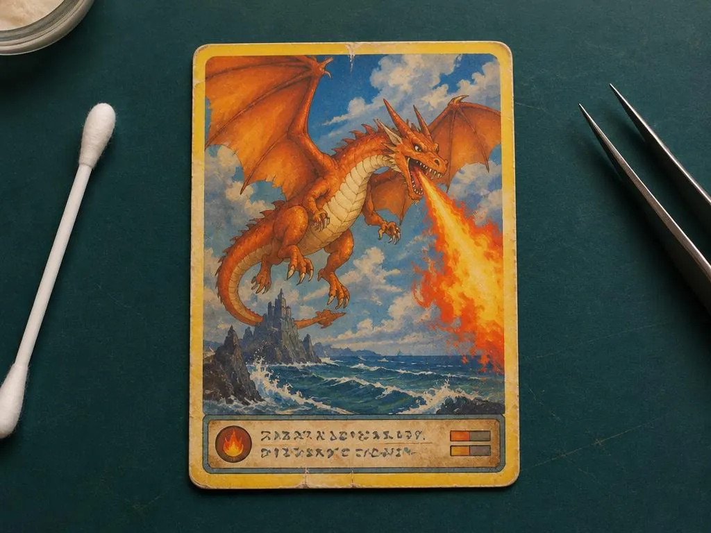 VINTAGE FIRE DRAGON, after — illustrative